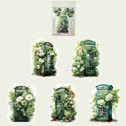 Flower Season Phone Booth Stickers