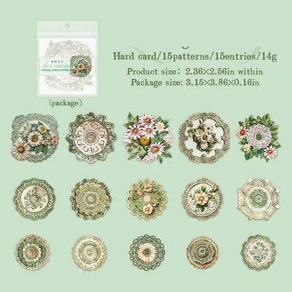 Green_Lace_flower-_hard_card_stickers-scrapbooking