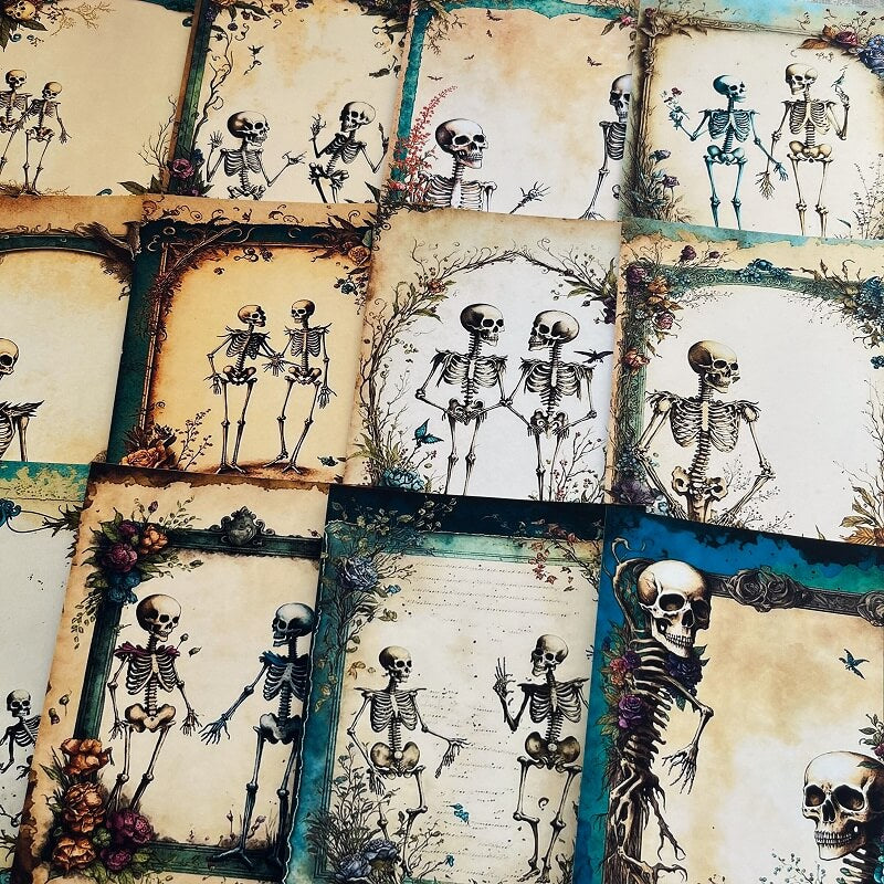 Grotesque Skeleton Material Paper