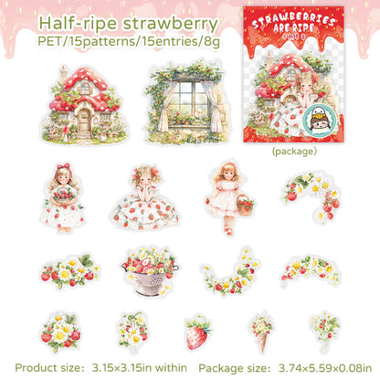 Strawberry themed stickers