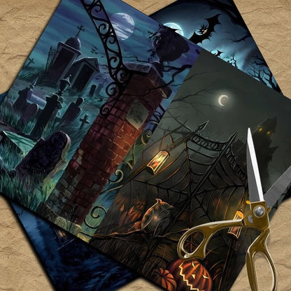 HauntedHouseCemetery-Paper-Scrapbooking-2