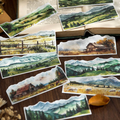 Long Strip Scenery Stickers