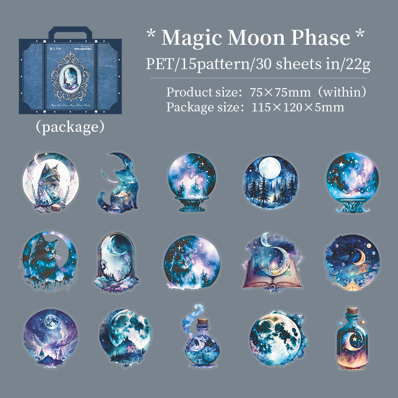     MagicMoonPhases-Stickers-Scrapbooking