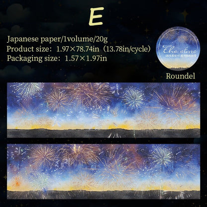 Moonlit Night Starry Sky Tape