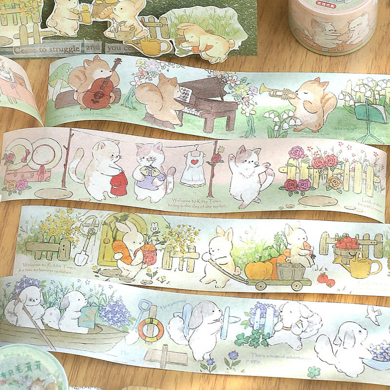 Vintage cute animals washi tapes