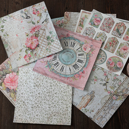 Papel de jardín de rosas vintage 