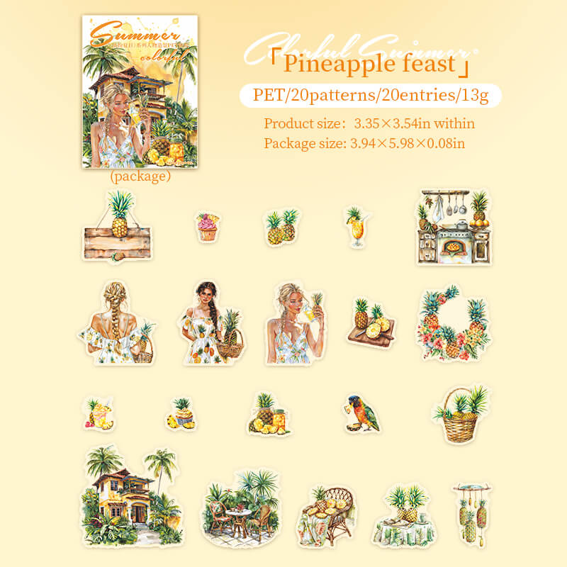 PineappleFeast-Stickers-Scrapbooking