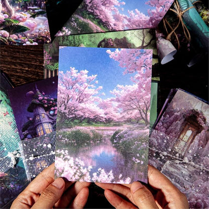 PinkFantasyForest-Paper-Scrapbooking