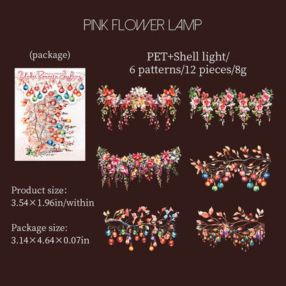 PinkFlowerLamp-Stickers-Scrapbooking