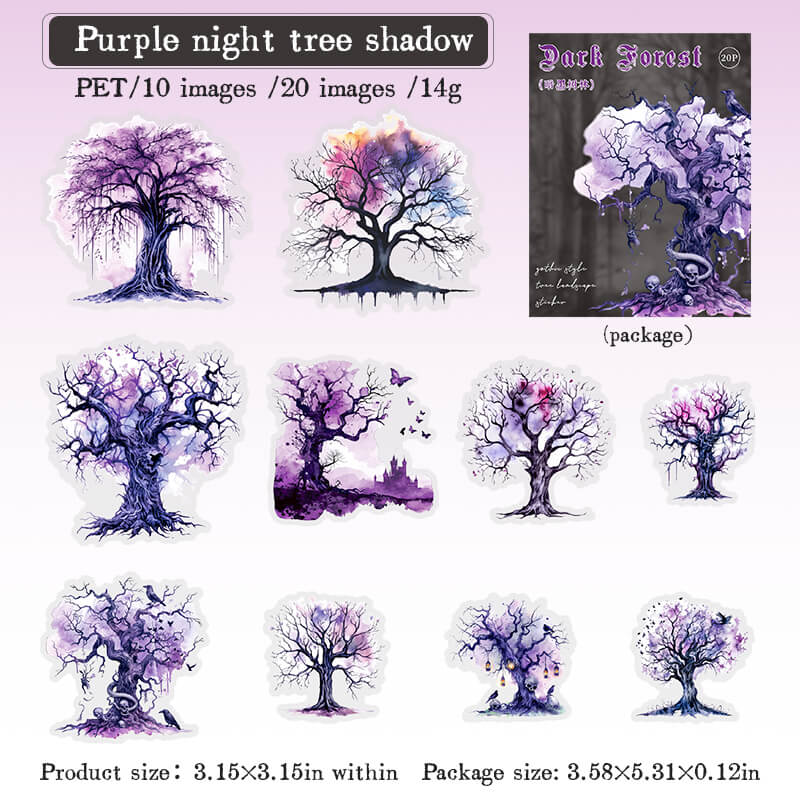 PurpleNightTreeShadow-Sticker-JunkJournal