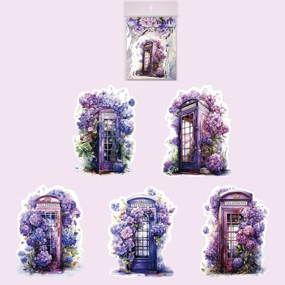 Flower Season Phone Booth Stickers