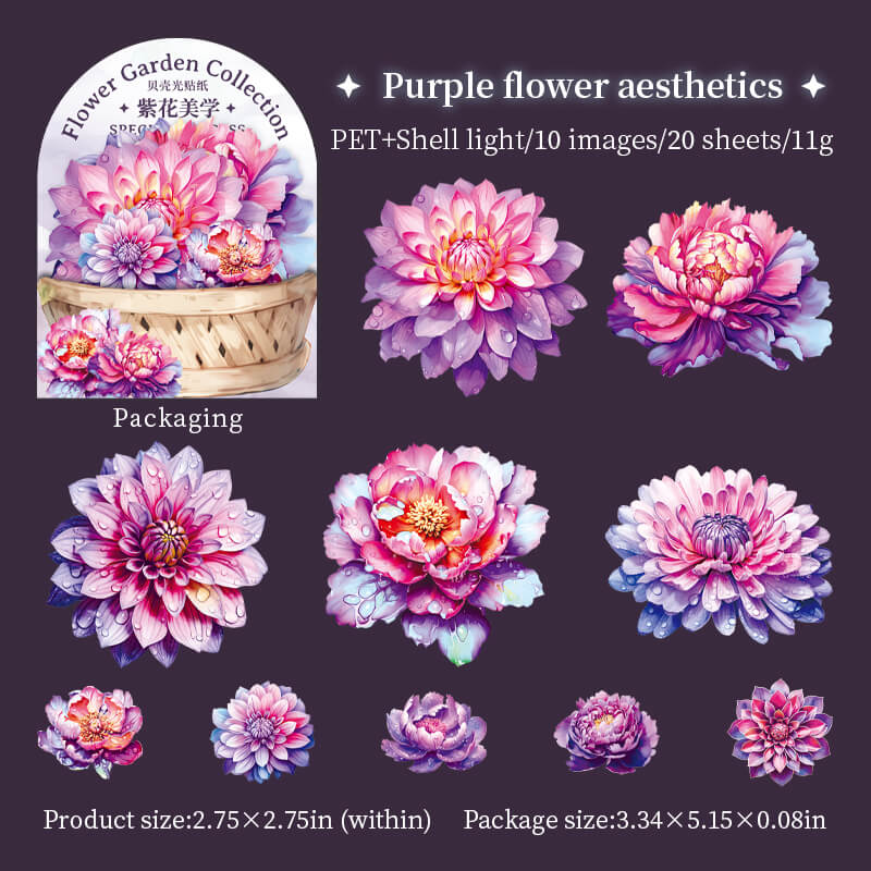 PurpleShellLightFlower-Stickers
