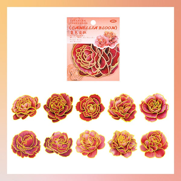 Camellia Blossom Stickers