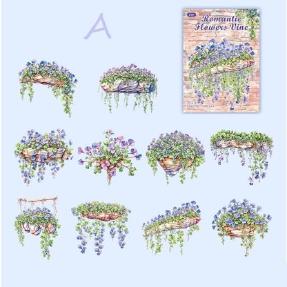 RomanticFlowerVine-Stickers-Scrapbooking-A