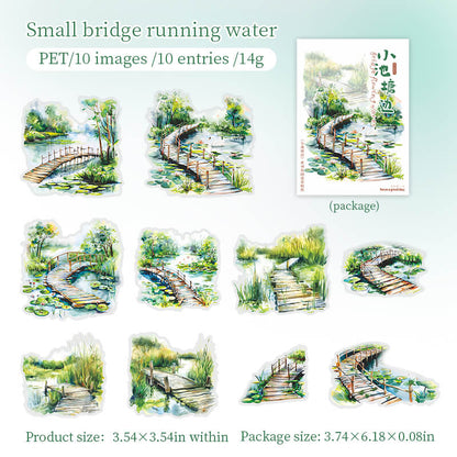 SmallBridgerunningWater-Stickers-Scrapbooking