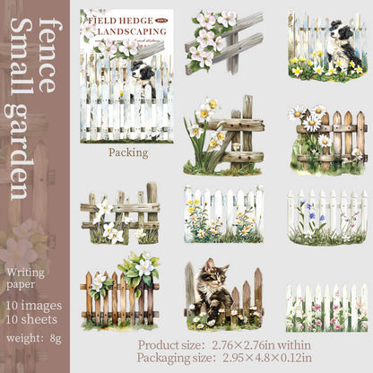 SmallGardenFence-HardCardStickers-Scrapbooking