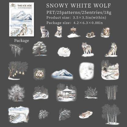 SnowyWhiteWolf-Stickers-Scrapbooking