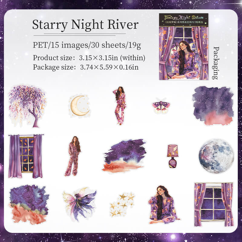 StarryNightRiver-Stickers-Scrapbooking