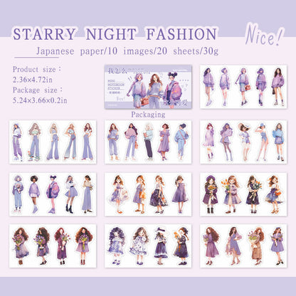 Starrynightfashion-sticker-scrapbooking