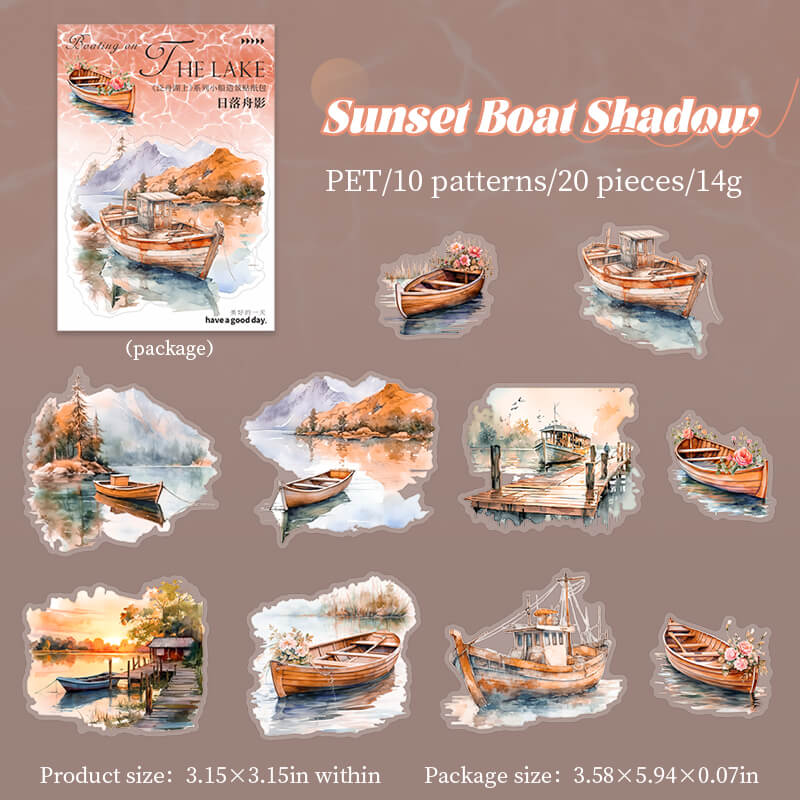 SunsetBoatShadow-Stickers-Scrapbooking