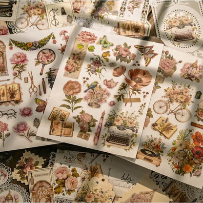 VintageFlowers-Rub-OnStickers-Scrapbooking