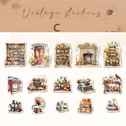 Vintage Living Furniture Stickers