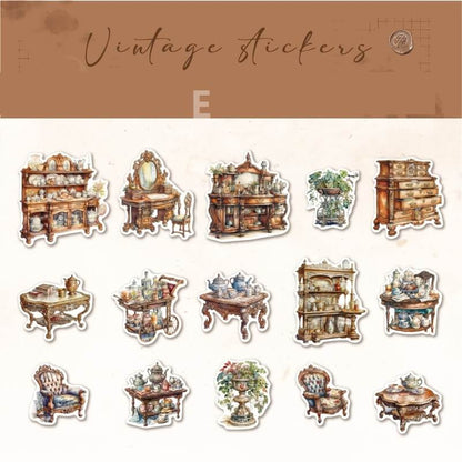 Vintage Living Furniture Stickers