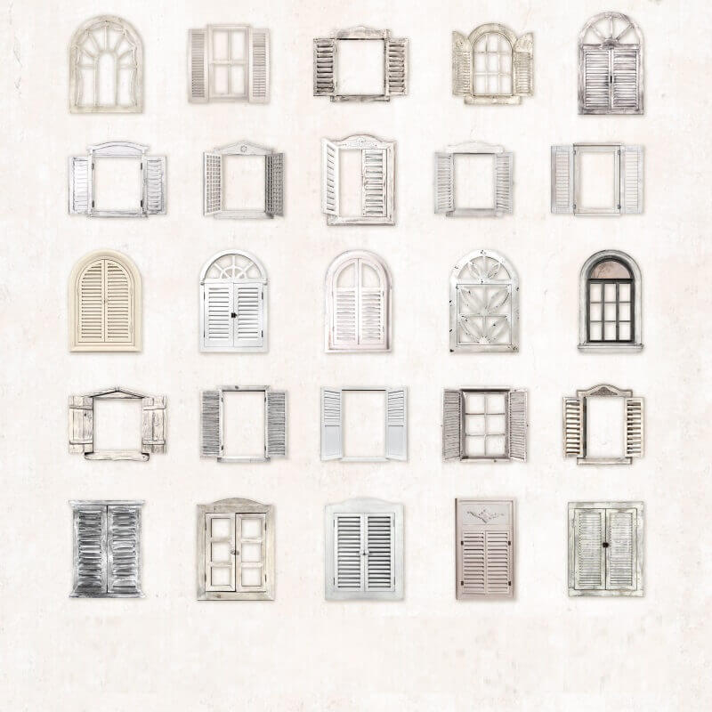 Door and Window Collage Cards