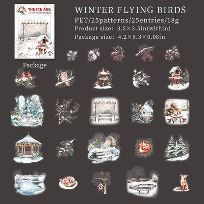 WinterFlyingBirds-Stickers-Scrapbooking