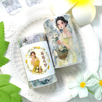 YellowFlowerGirl-Tape-Scrapbooking-1