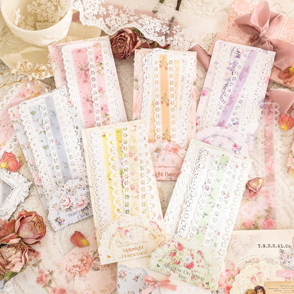 Colored lace ledger Scrapbook paper