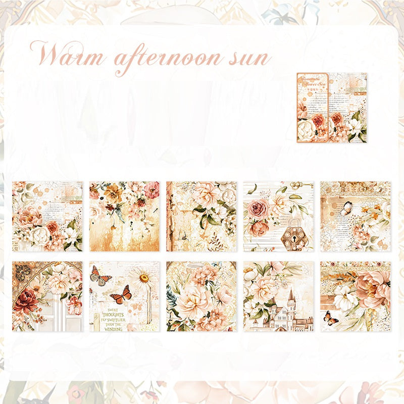 Romantic Flower Sea scrapbook with paper