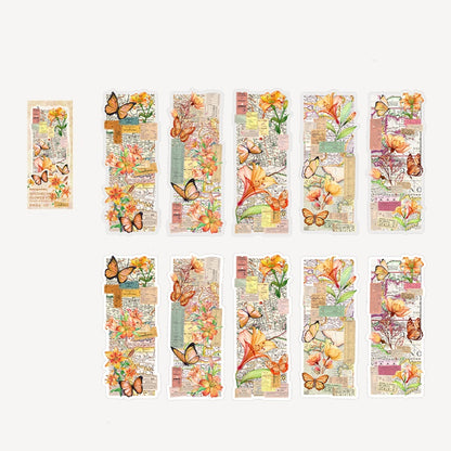 Vintage Flower Butterfly Sticker