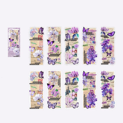 Vintage Flower Butterfly Sticker