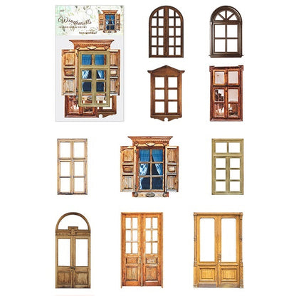 brown-doorsandwindows-stickers-scrapbooking