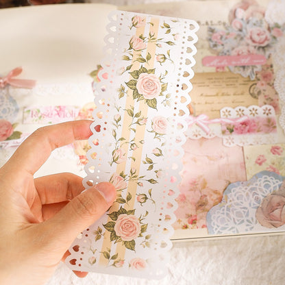 Colored lace ledger Scrapbook paper