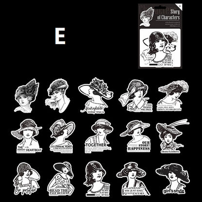 Vintage Character Stickers