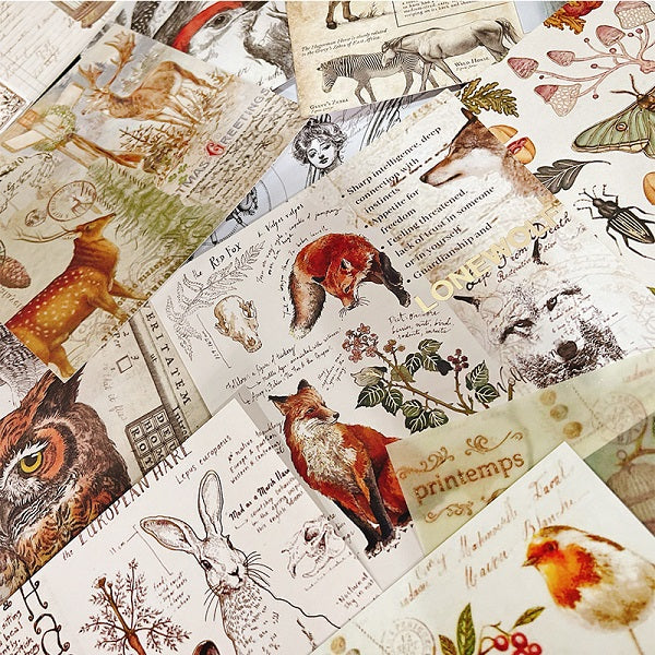 vintage stamping animal paper