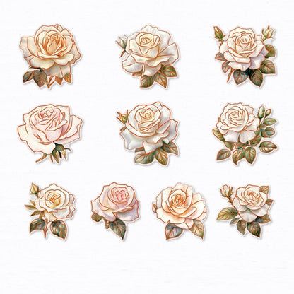 Stamping Rose Stickers