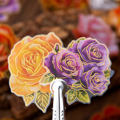 yellow-rose-and-purplerose-sticker-scrapbooking