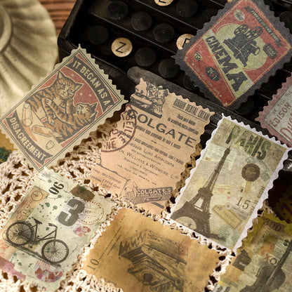 Vintage stamp stickers