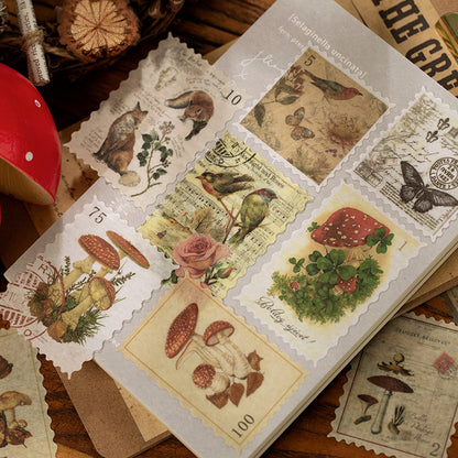 Vintage stamp stickers