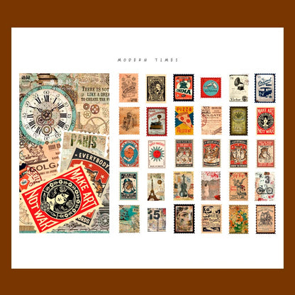 Vintage stamp stickers