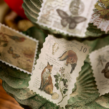 Vintage stamp stickers