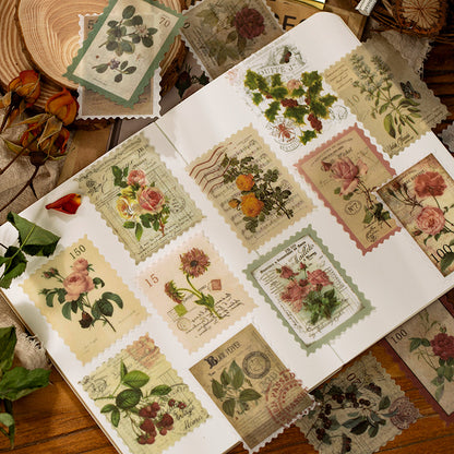 Vintage stamp stickers