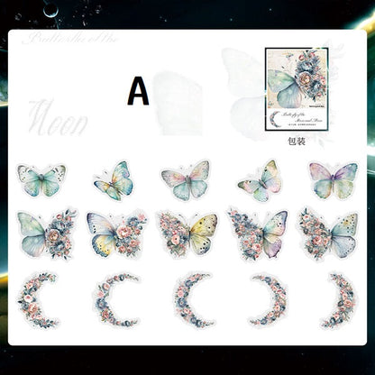 Butterfly of the Stars and Moon Sticker