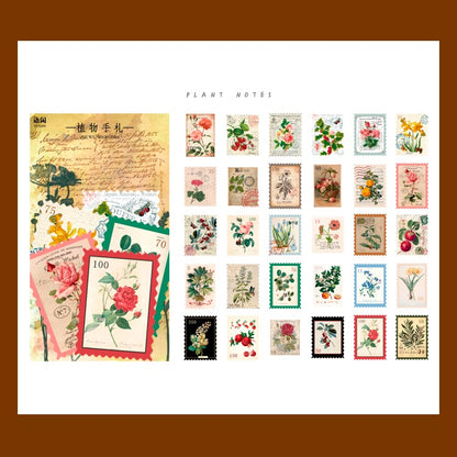 Vintage stamp stickers