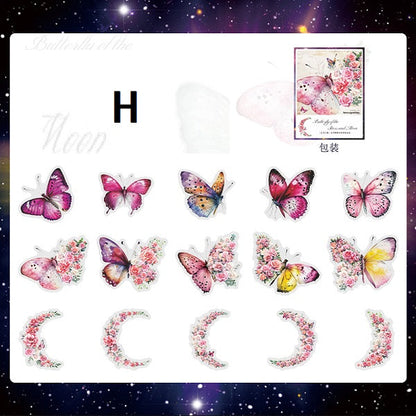 Butterfly of the Stars and Moon Sticker