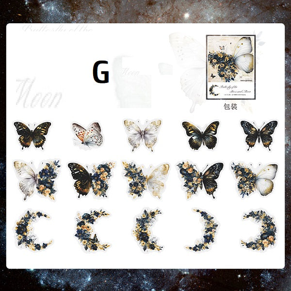 Butterfly of the Stars and Moon Sticker