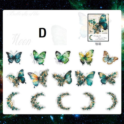 Butterfly of the Stars and Moon Sticker